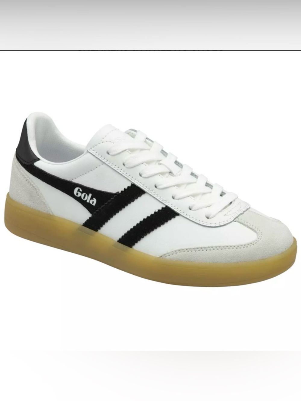 Gola White Black Gum-sole Women's Sneakers
